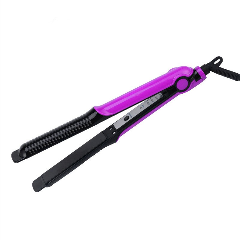Professionele 2- -in- -1 stijltang, krultang, stijltang, kapper, salon, kappersstylingtools, eu-stekker (paars): Default Title