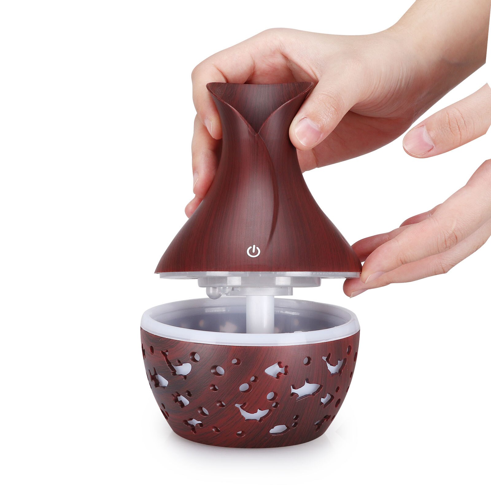 Humidificador de aire con capacidad Usb, difusor de Aroma con luz Led de Color, conversión, fabricante de niebla de aceite, 7 colores, 4 #