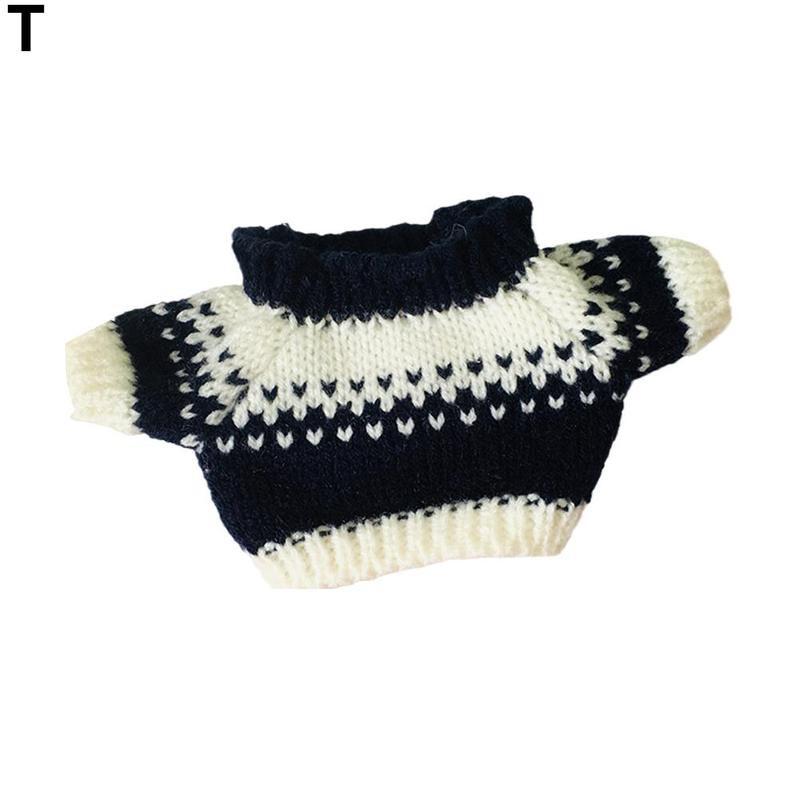 1 sztuk 20cm pluszowe zabawki słodkie ubrania z miękkiej dzianiny sweter zima Vintage dzieci lalki zabawki urodziny prezenty świąteczne akcesoria