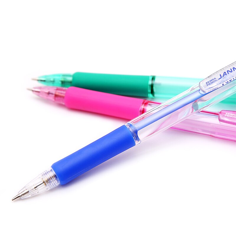 ZEBRA-lápiz de actividades de belleza auténtica, KRM-100-BL de 0,5mm, estilo clásico, bolígrafo Simple y transparente, punta retráctil, portalápices de goma