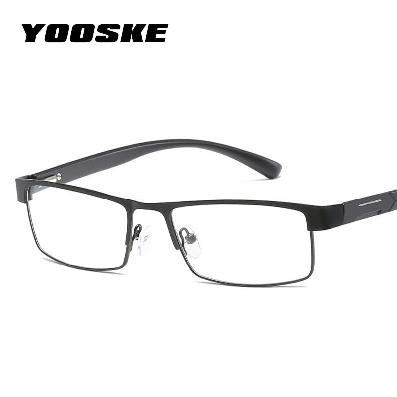 YOOSKE lentes no esféricos gafas de lectura hombres aleación de titanio presbicia gafas con dioptrías hipercopia gafas de prescripción