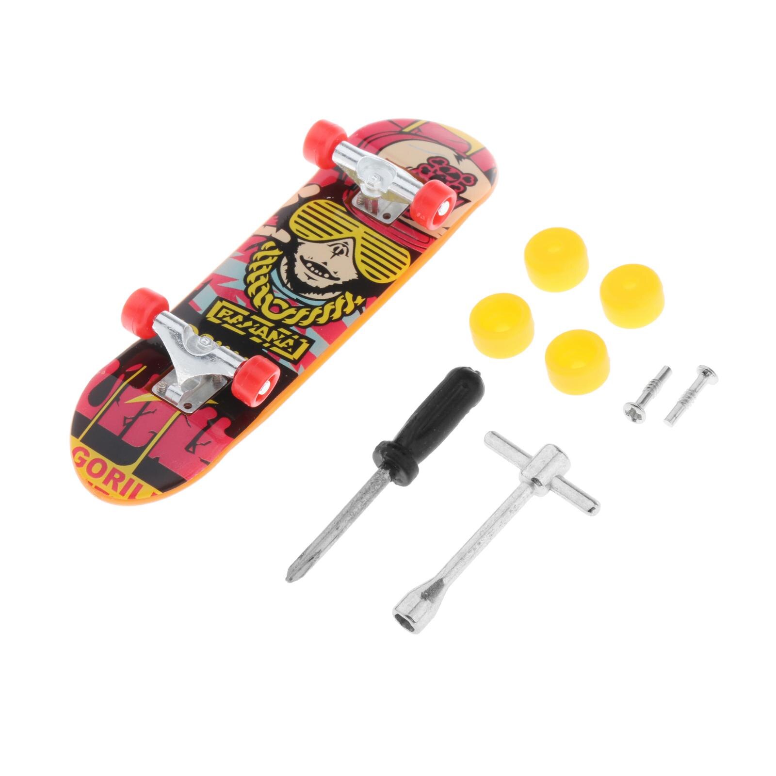 Mini Finger Toy Skateboards, Children Teens Adults Fingerboard Perfect Fidget Toy for Kids with Repair Tools: Model 2