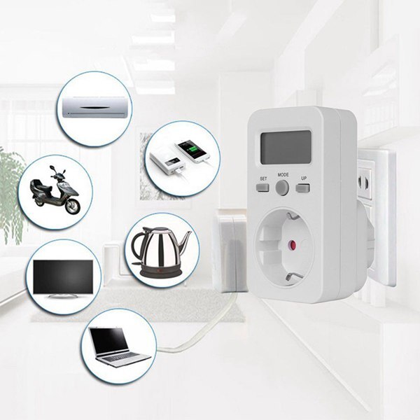 ! Digital Energy Meter Wattmeter LCD Power Monitor Meter Electricity Test Measuring Socket 230V 16A