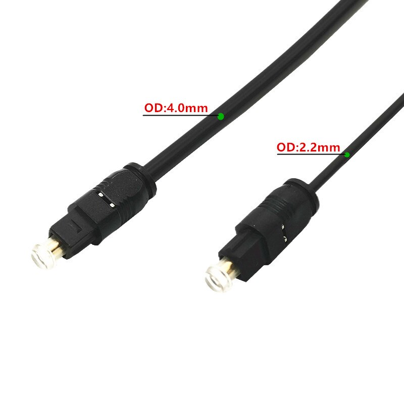 Digital optisk ljudkabel toslink guldpläterad 0.2m spdif md dvd guldpläterad kabel  od 4.0mm /2.2mm