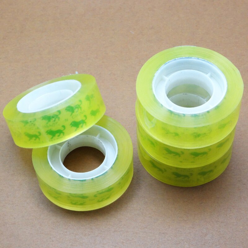 12Mm * 30M Transparant Geel Tape Transparante Tape Briefpapier Verpakking Mini Tape Tape Kantoor T7T1