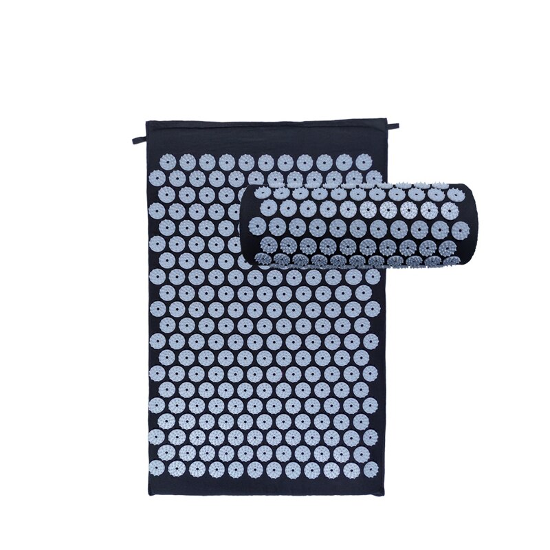 Matelas à ongles Pilates pour lit de Yoga, coussin d'acupression et Relaxation: black