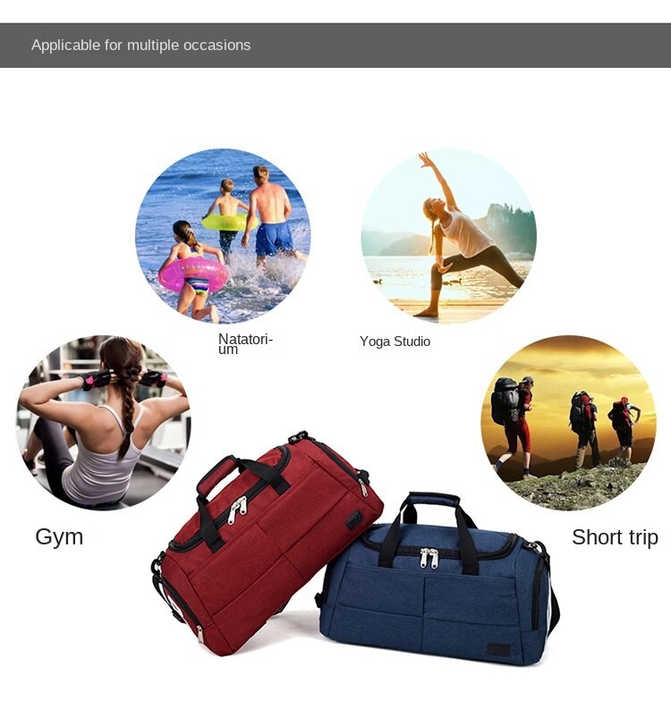 Grote Capaciteit Mannen Reizen Weekendtas Met Schouderriem Verstelbare Carry Op Mannen Handtas Totes Voor Gym Fitness