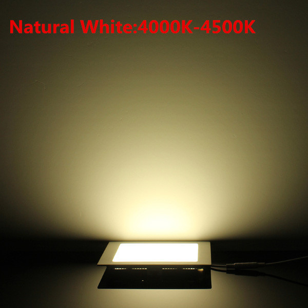Panel LED ultrafino Downlight 3W 4W 6W 9W 12W15W 25W luz empotrable de techo LED cuadrada AC85-265V Panel LED lámparas regulables: Blanco / 15 W