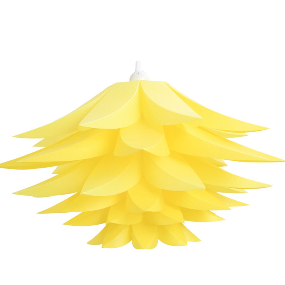 Diy lotus lysekrone pp pendel lampeskærm loft værelse dekoration puslespil lys moderne lampeskærm (blå): Gul