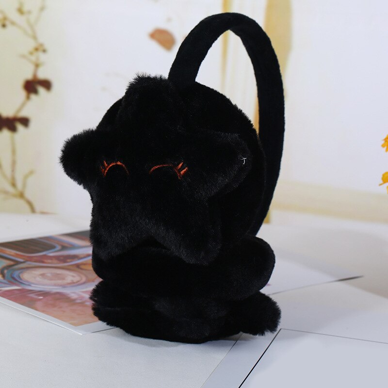 Women Cute Rabbit ears fur winter Earmuffs ear muffs warmers comfort warmuffs warm fur headphones for girls winter accessories: Plum