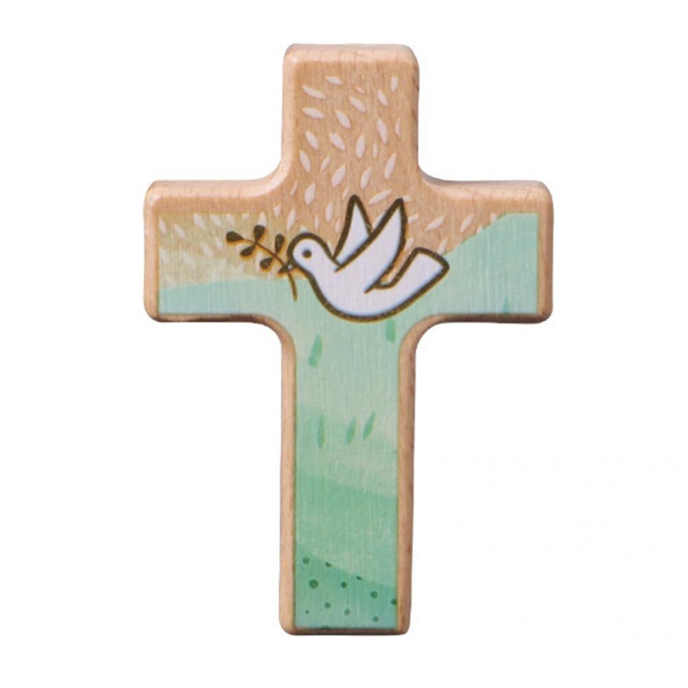 Prachtige Cross Model Handgemaakte Universele Hout Stand Kruis Decor Met Minimalistische Illustratie