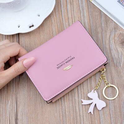 Ladies Wallet Short Zipper Student Korean Small Chrysanthemum Coin Purse Soft Leather Thin Wallet Women Long PU: 8