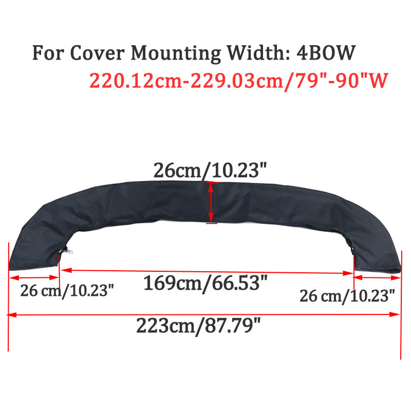 Wasserdichte 600D 3/4 Bogen Bimini Top Boot Abdeckung Kein Rahmen Yacht Boot Abdeckung Mit Reißverschluss Anti UV Staubdicht Abdeckung Marine Zubehör: Rosa