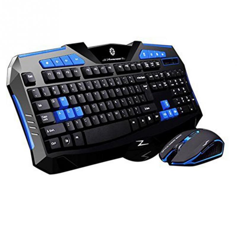 3 pièces/1 ensemble F1 sans fil clavier souris USB jeu PC Kit Gamer pour jeu maison bureau ordinateur portable bureau ergonomique 2400dpi étanche: Default Title