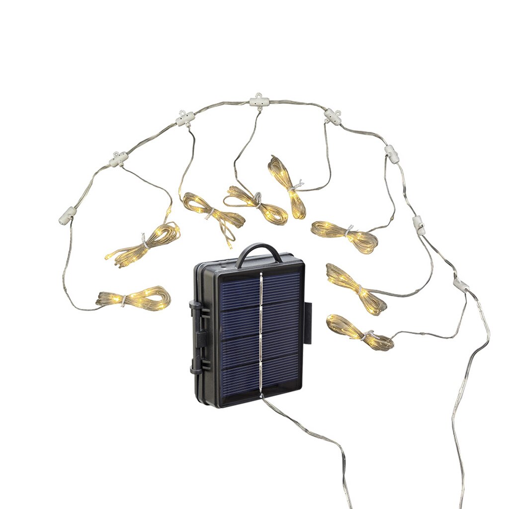 Parapluverlichting 104 led-lichtsnoeren voor buiten, op zonne-energie