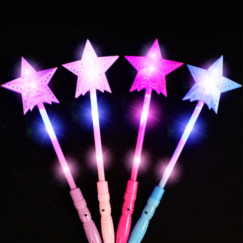 Juguetes con luz LED de estrellas, 3 modos de lujo, varita mágica de la estrella LED, barra luminosa parpadeante para , Navidad, juguetes luminosos de colores 1 Uds.