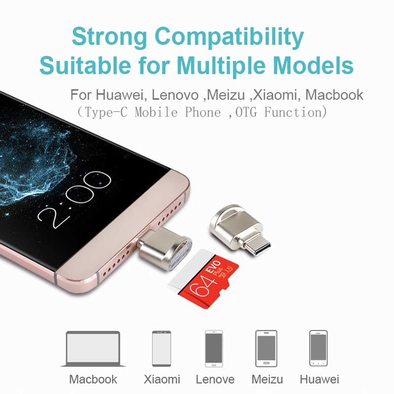 Sd micro lector de tarjetas de OTG adaptador USB tipo c tf Tarjeta de adaptador usb de tipo c adaptador de lector de tarjeta Microsd sd micro lector