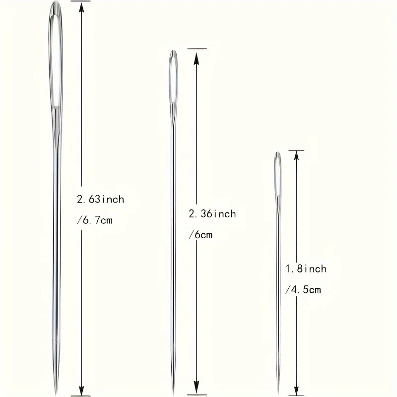 15PCS DIY Craft Tools Large Eye Needles Steel Embroidery Cross Stitch Knitting Yarn Sewing Hand Crochet Hook Set Kit