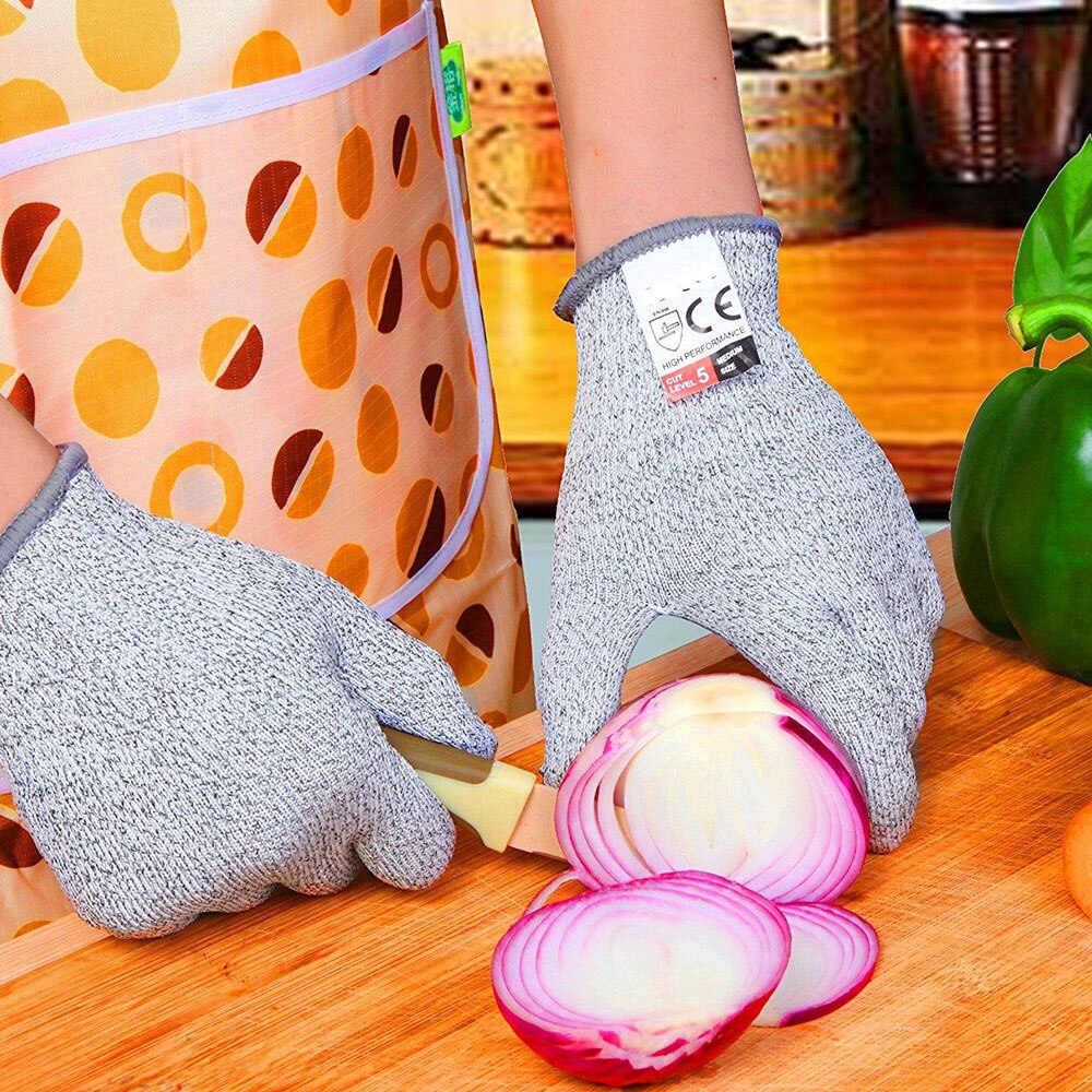 HPPE Anti-coupe 5 niveaux HPPE résistant aux coupures gants couteau de cuisine résistant aux coupures Protection main cuisine jardin gants outils