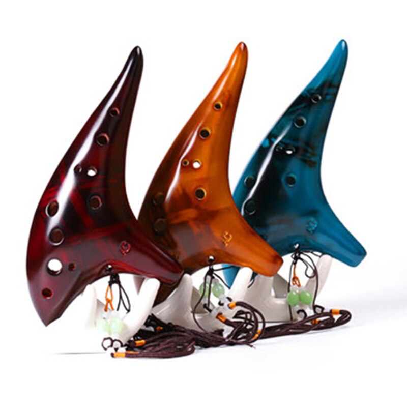 12 hål rökt ocarina ubåt stil musikinstrument musikälskare nybörjare instrument  x85