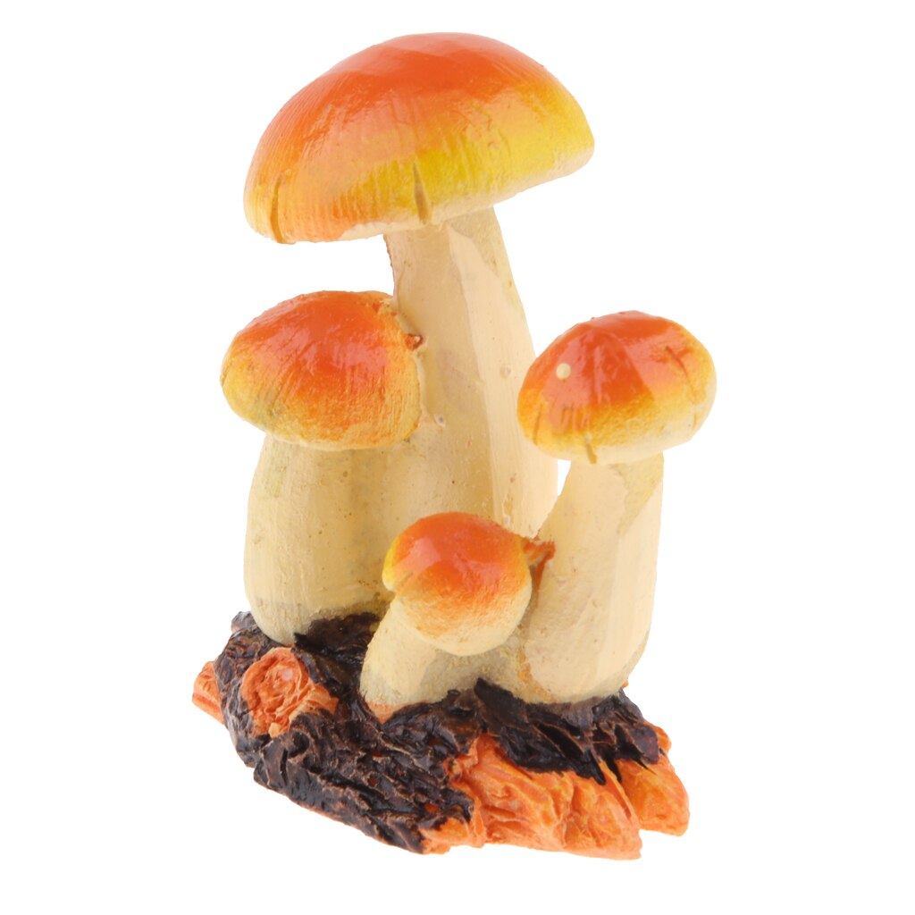 Miniatuur Paddestoel Tafel Decor - Fairy Tuin Hars Miniatuur Paddestoelen: Orange Red B