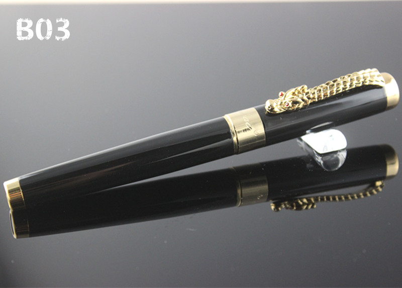 Jinhao 1200 Golden Dragon luxury business school office Writing Fountain Pen: E