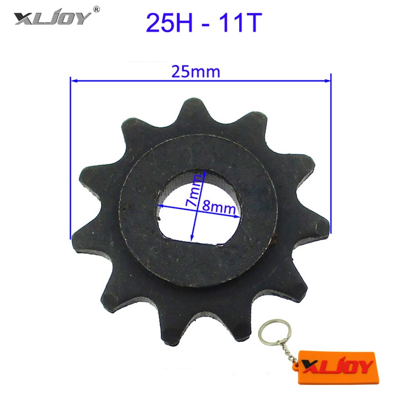 XLJOY Elektrische Scooter Motor 11 Tooth Voortandwiel 8mm Fit 25 H Ketting Motor Pinion Gear MY1020 Motor