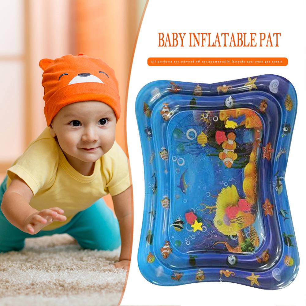 Alfombrilla inflable para bebé, tapete de hielo, cojín de seguridad para bebés, tapete de juego para el tiempo de barriga, esterilla de actividades para bebés