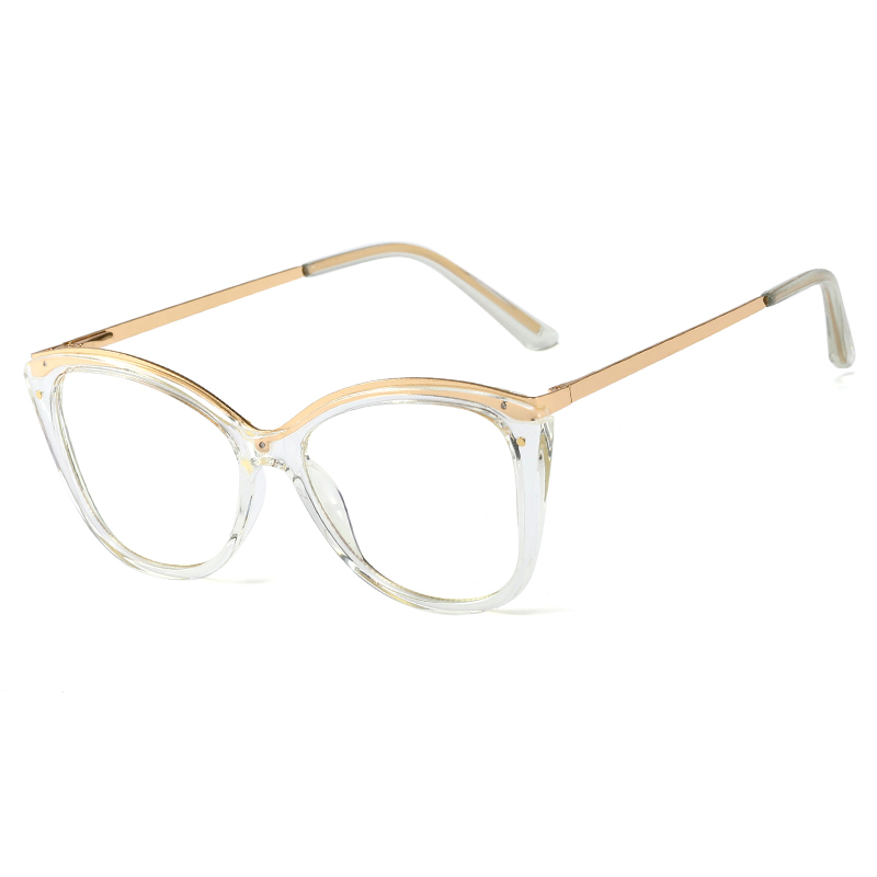 Hotony Blue Light Blocking Women Eyewear Optical Full Rim Female Stylish Woman Eyeglasses Prescription Spectacles: C3