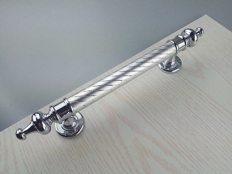 345mm Chrome Furniture Hardware Wooden Door Handles Bathroom Bedroom Restaurant Sliding Door Handle Wardrobe Push Pulls Handles