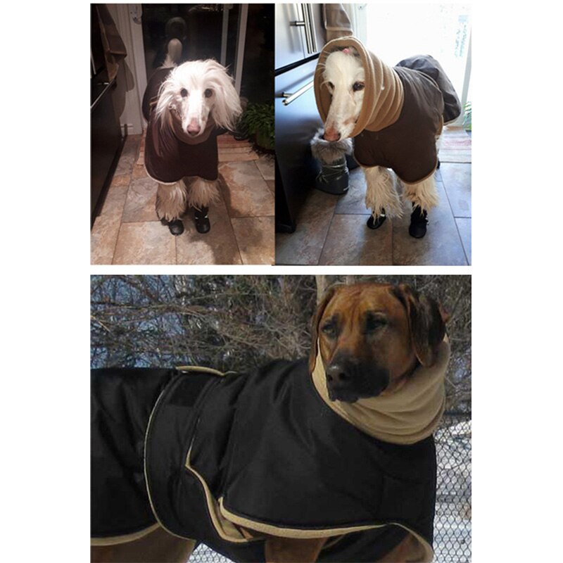 Winter Warm Hond Kleding Waterdicht Dikke Hond Kleding Hond Jas Met Leiband Gat Voor Medium Grote Honden Uesd