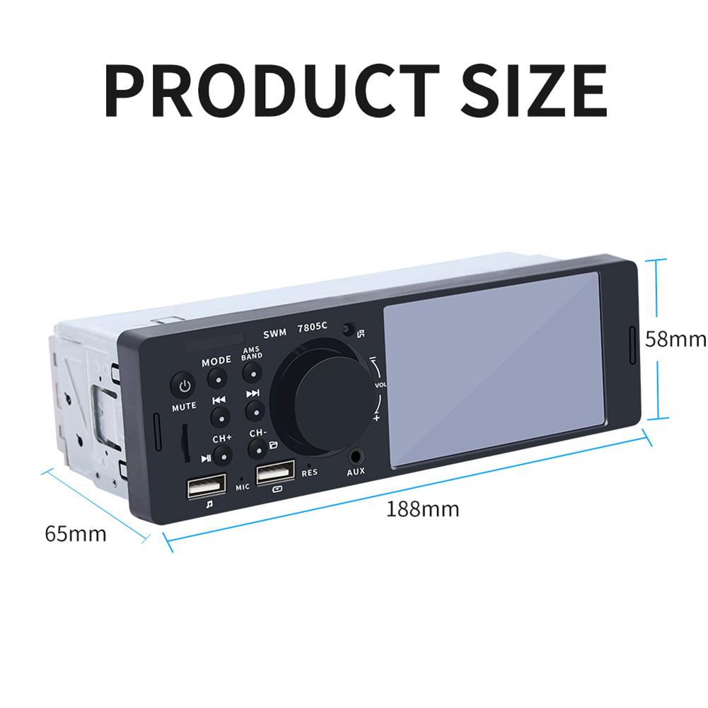 Touch Screen Car Radio 1 Din Bluetooth Audio Video MP5 Player TF USB AUX FM Audio Player Remote Control Car Multimedia Player