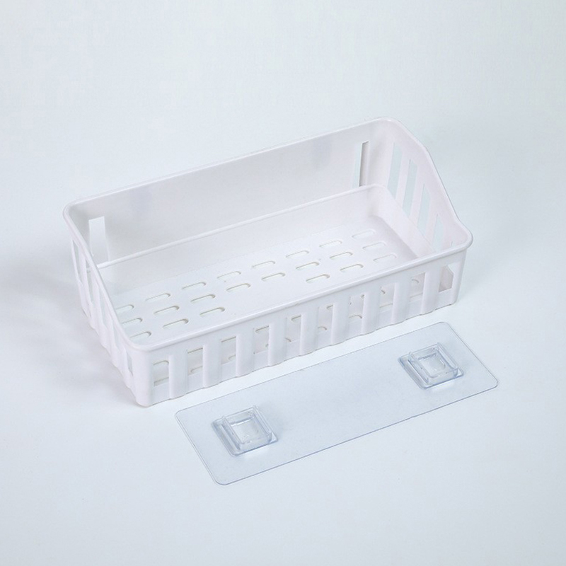 Organizador de estantes de baño sin taladro, estante de almacenamiento de ducha, soporte de champú de plástico para inodoro, montaje en pared, accesorios de baño: Gris claro