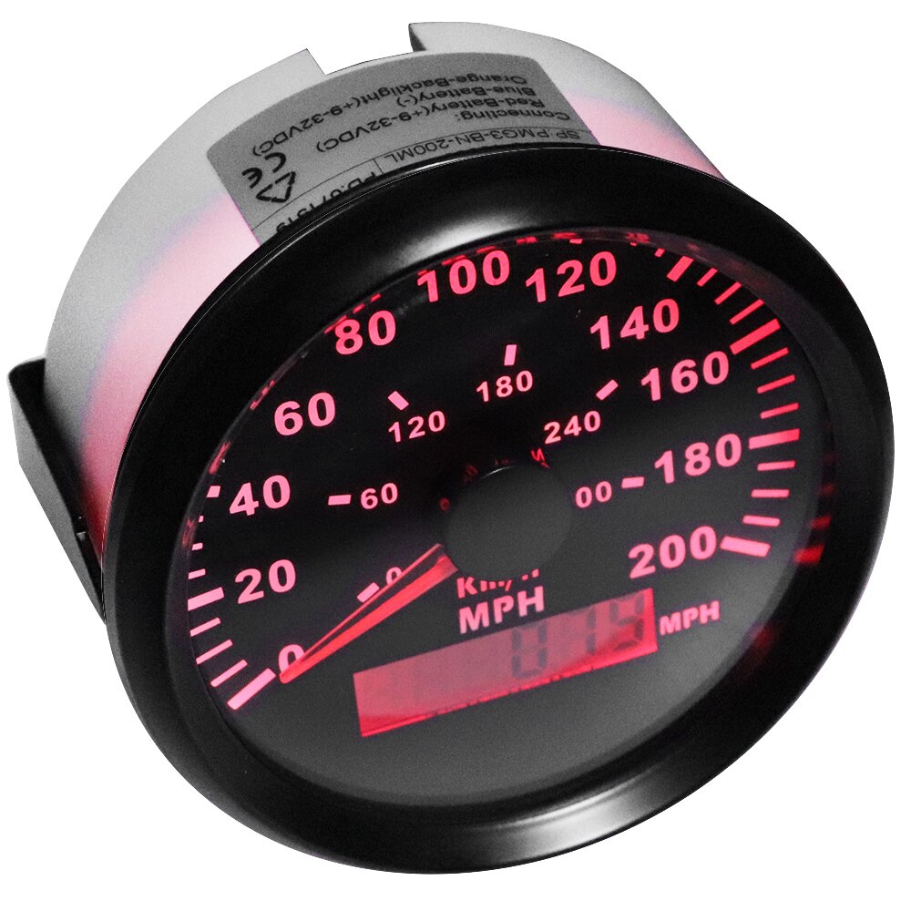Waterproof Car GPS Speedometer Gauge 200 mph Truck Boat Speedometer Gauge with Backlight and GPS Antenna Sensor