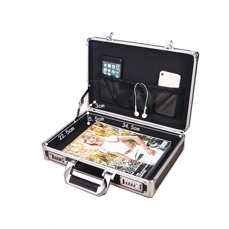 Multi-function Aluminum Alloy Tool Box Hardware Toolbox Impact Resistant Safety Case Profile Safety Storage Box 360*240*100mm