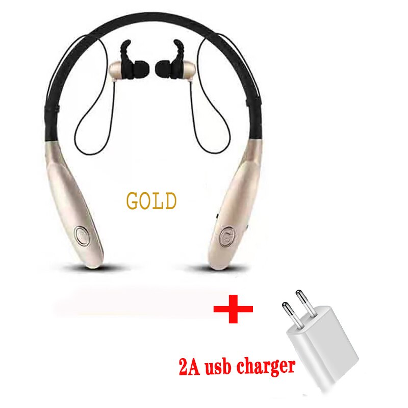 Auricolare Bluetooth 34Hr Cuffie Senza Fili In Esecuzione Sport Suono Basso Auricolare Con Microfono Per Il Iphone Xiaomi Auricolari: GOLD UC