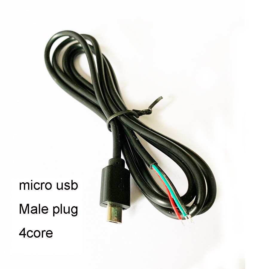 1pcs Micro /Mini Male Plug USB Adapter Connector with 2P / 4P OD3.5mm cable 1metre Converter Android Charging Connectors: 4P micro usb