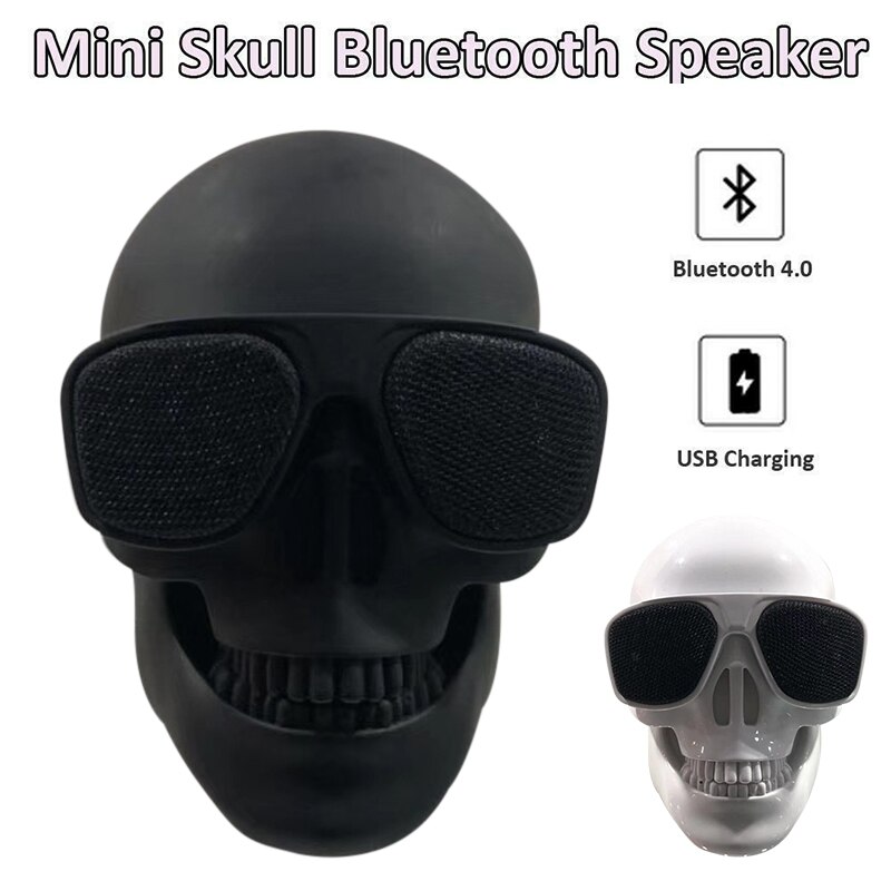Haut-parleur Bluetooth sans fil de crâne de personnalité Portable Mini haut-parleur de crâne haut-parleur polyvalent de Subwoofer Mobile