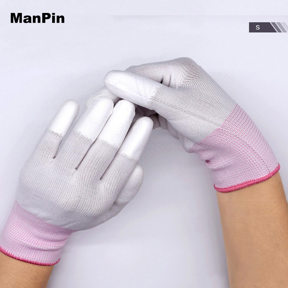Guantes de fibra de carbono para reparación de pantalla de teléfono móvil, protectores de manos antiestáticos, ESD para dedos pintados, tabletas y teléfonos móviles