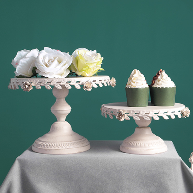 European white dessert table decoration / display stand set / wedding cake set table / wooden snack tray