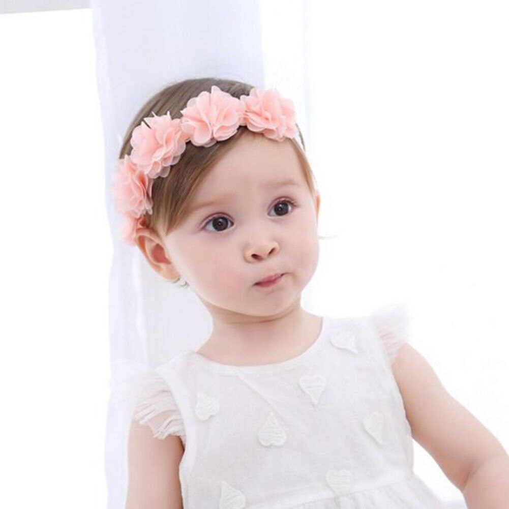 Crianças chiffon flor acessórios para o cabelo bonito do laço flor crianças bebê menina da criança bandana faixa de cabelo headwear acessórios #35