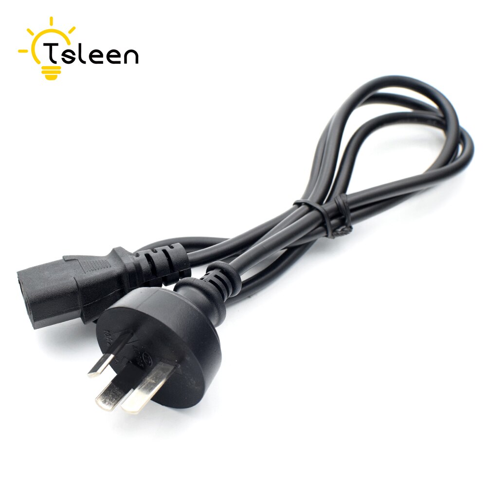 US EU UK AU 3 Prong Flat 2 Pin Plug Ac Power Cord Cable Power Cord Adapter Cable Supply For Desktop Computer Laptop Monitor