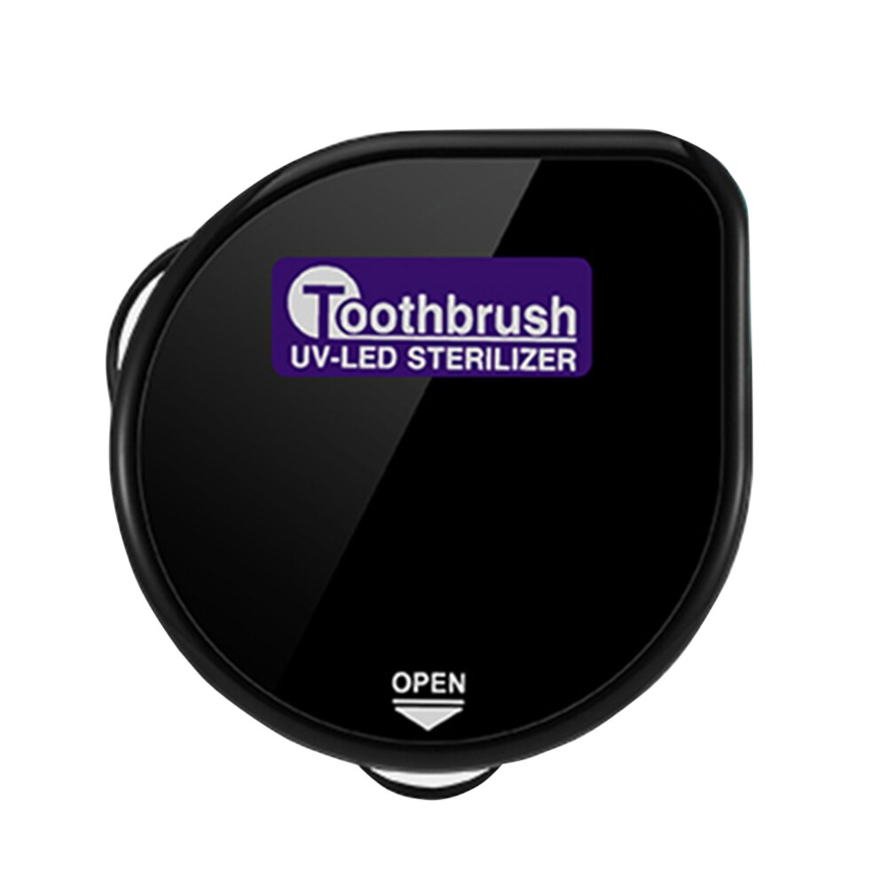 Portable UV profond porte-brosse à dents étui brosse à dents désinfectant mural ou comptoir utiliser brosse à dents stérilisateur pour la maison: Black