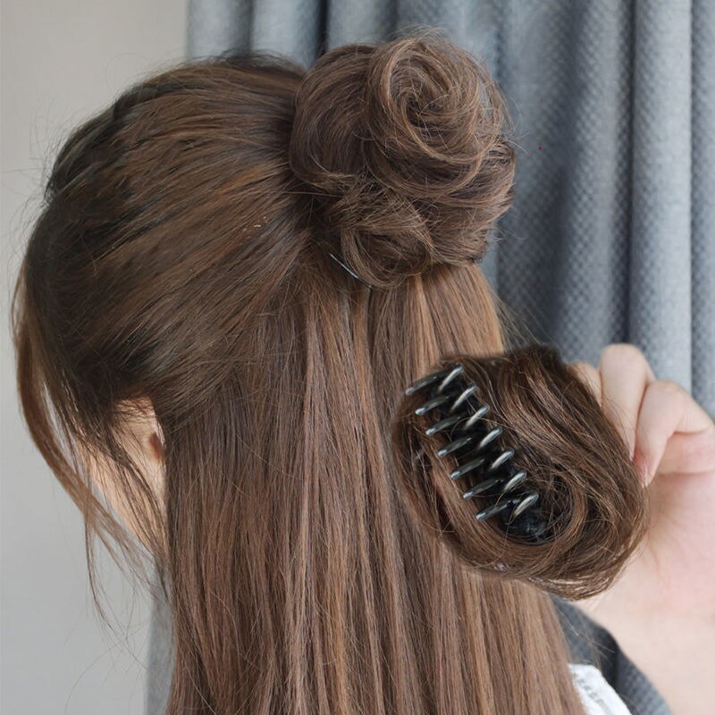DIANQI synthétique petite pince cheveux Chignon Chignon femmes cheveux chouchou perruques pour femmes fille enfants bandes de cheveux