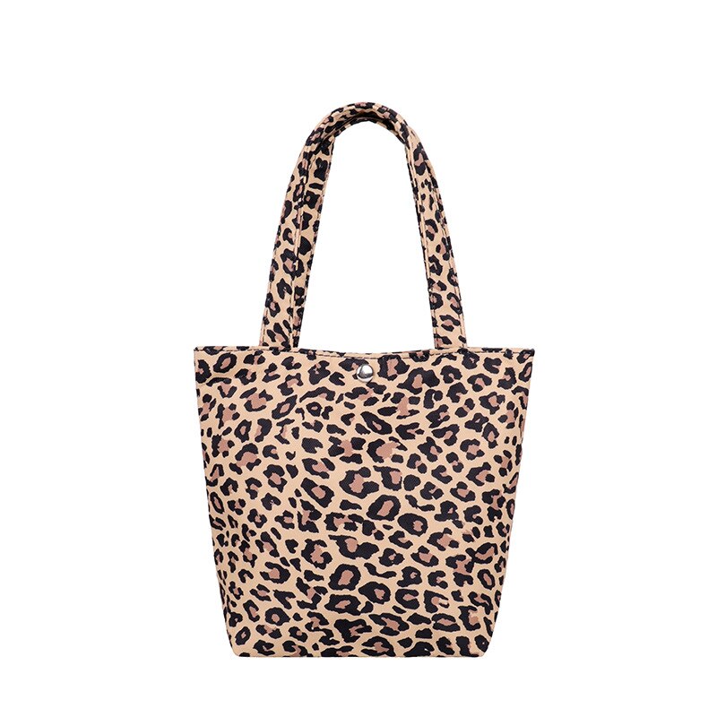 Sac fourre-tout japonais en toile, Mini fourre-tout Portable, Version coréenne Ins, sac à déjeuner pour filles, sac à bandoulière imprimé papillon léopard: 3