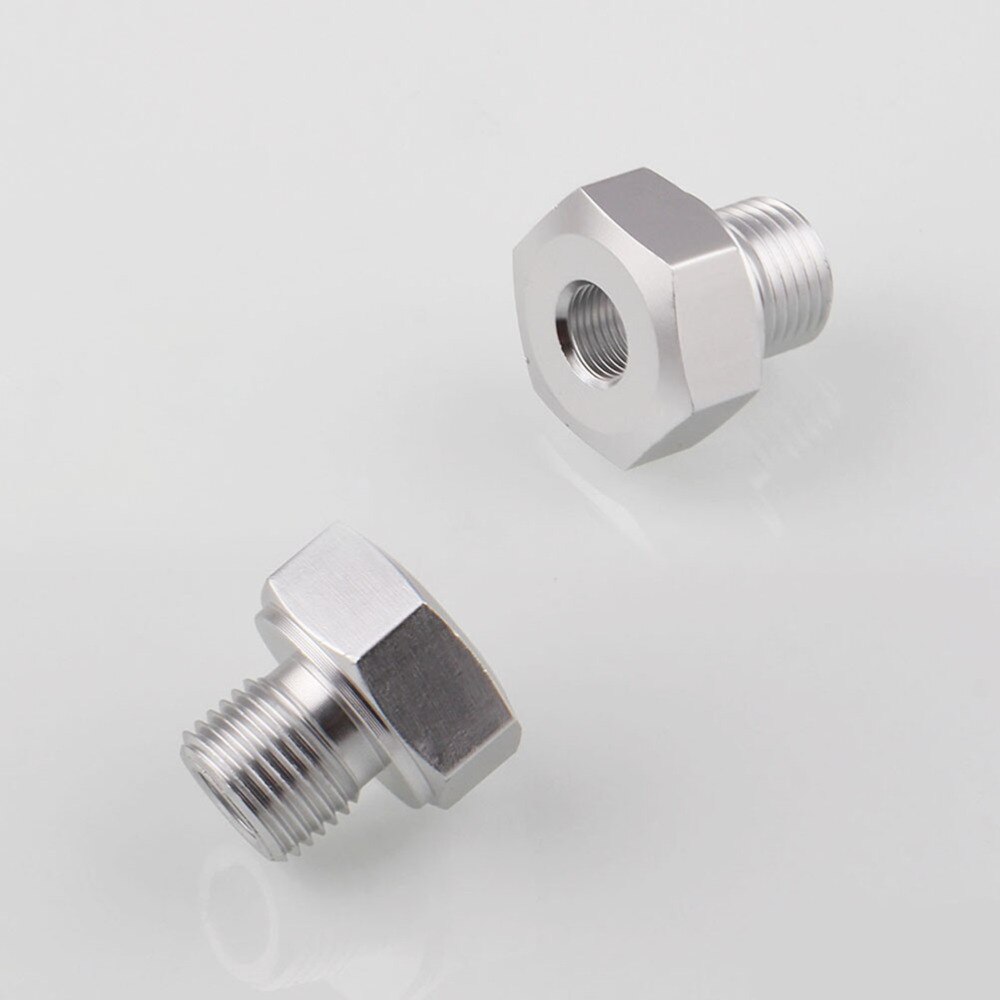 Automotive Oil Pressure Sensor Adapter Switch LS Engine Swap Male M12x1.5 Female 1/8 NPT Oil Pressure Sensor Plug (Silver)