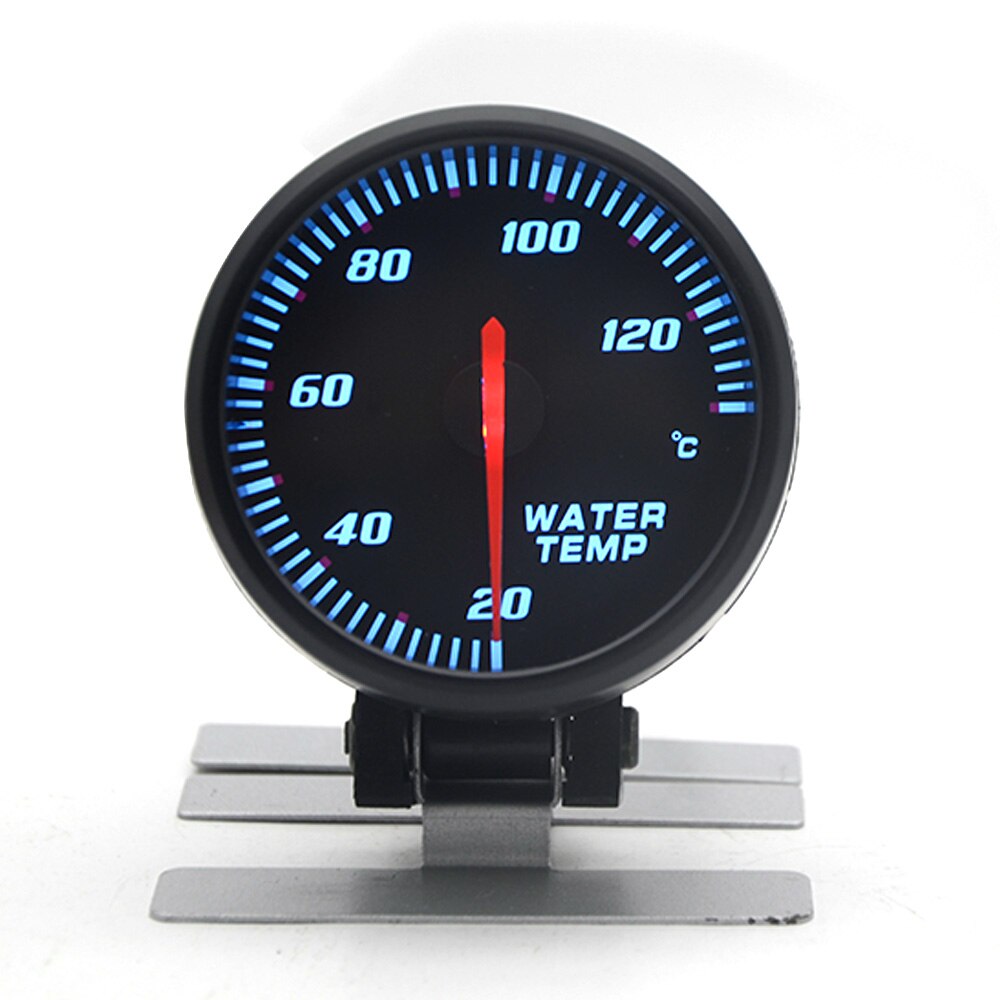 Tacómetro de cara negra para coche, voltímetro de aumento de 60MM, relación de combustible y aire, medidor EGT, presión de agua al vacío, temperatura de aceite, medidor de coche de 12V: Water Temp Gauge