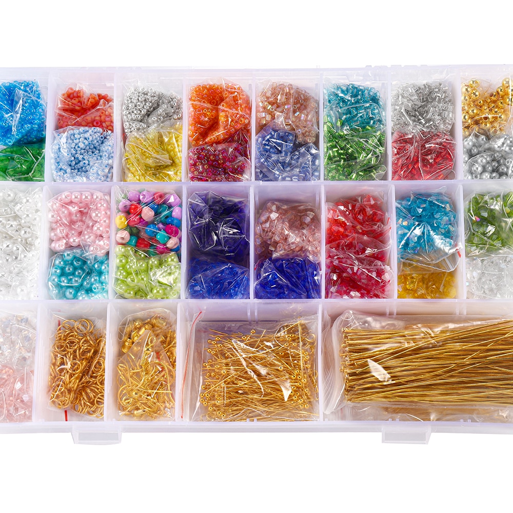 17500 stk 34 farver perler smykker gør forsyningssæt populært juveler at lave diy øreringe gør kit smykker finde tilbehør