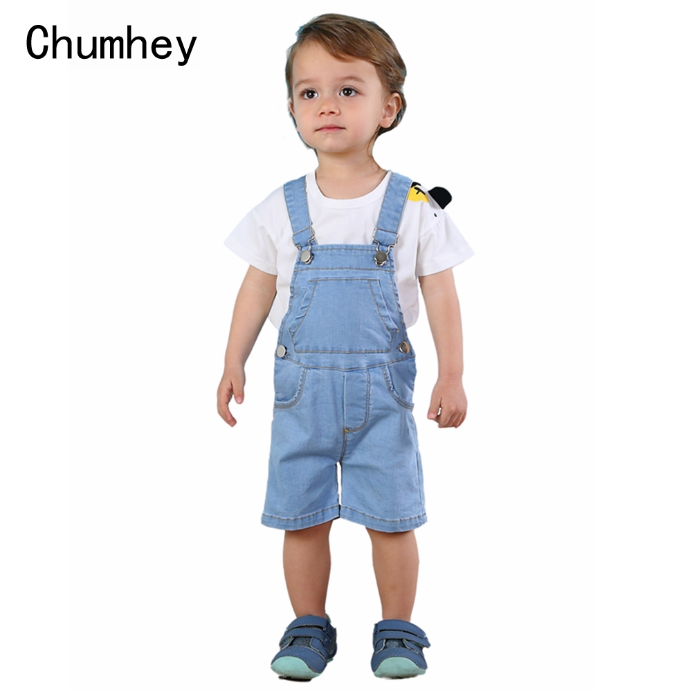 Chumhey 1-5T Toddler Short Overalls Summer Boys Girls Thin Denim Jeans Kids Jumpsuit Infant Clothing Bebe Clothes Kids Shorts