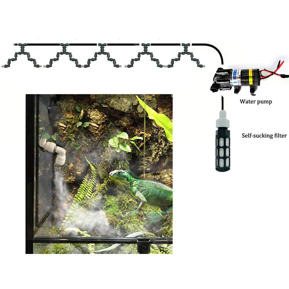 Sistema di nebulizzazione per rettili terrario signore per camaleonte tartaruga lucertola umidificatore foresta pluviale serbatoio spray sistema di irrigazione interna